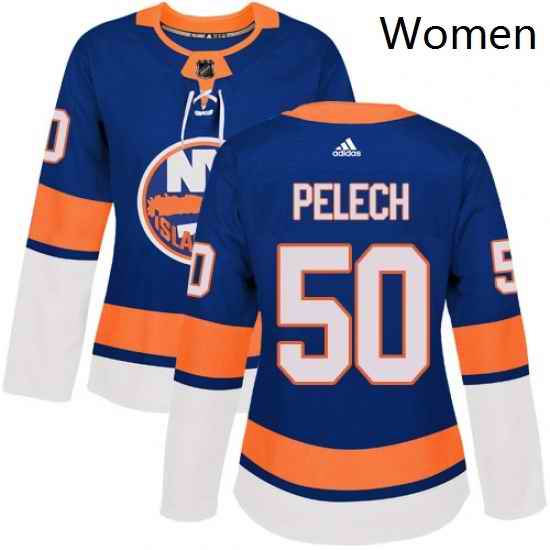 Womens Adidas New York Islanders 50 Adam Pelech Premier Royal Blue Home NHL Jersey
